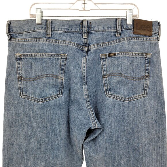 Lee Mens Regular Fit Jeans Size 40x29 Light Wash Denim - Picture 4 of 8
